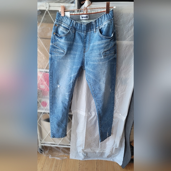 Brush Maniac Tapered Jeans, Elastic Waistband - Picture 1 of 5